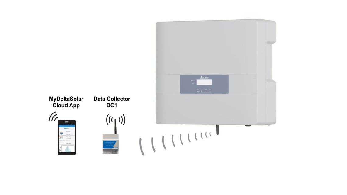 Comunicazione wireless integrata - compatibile con MyDeltaSolar Cloud App e DC1 Data Collector